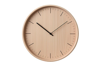 Time concept with wooden clock isolated on a Transparent background. Generative AI