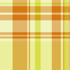 Cut out tartan vector check, bag textile texture fabric. Canvas seamless background pattern plaid in amber and lime colors.