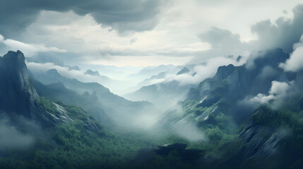 mountain background textur,,
Fantastic epic magica landscape of mountains summer nature mystic forest gaming rpg