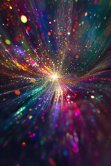Fototapeta premium A colorful bright light staring out into space