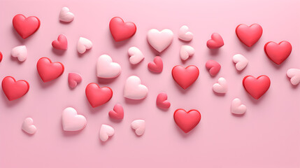 A pink background with hearts and the word love on it,,

