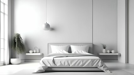 bedroom with white bed