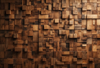 wood squares background close up, wood cubes