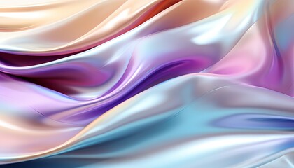 Rainbow liquid pastel wavy melted plastic texture on wrinkle silicone sheet pattern background