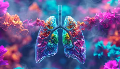 Fotobehang Photo human internal organ with lungs © Sahil Madan