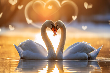 Happy Valentine Swans