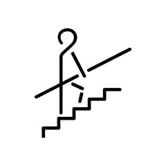 Stairs Ahead icon - down