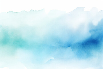 light blue watercolor splash. Textured illustration for design. Aquarelle background for design