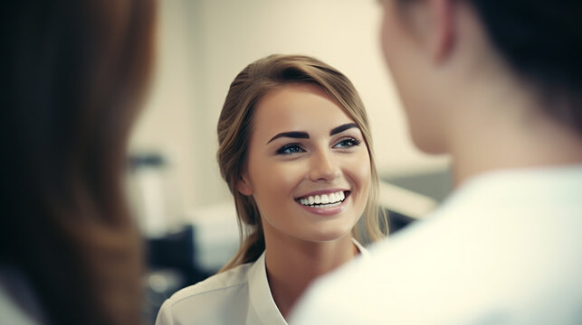 positive patient at dantist in medical room