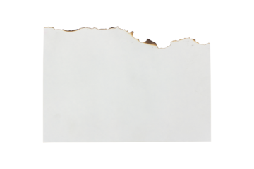 fire paper isolated on white background, clipping path