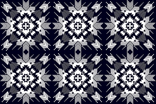 Geometric patterns with simple shapes. Tribal and ethnic fabrics. African, American, Mexican, Indian styles. Simple geometric pattern elements are best used in web design, business textile printing.
