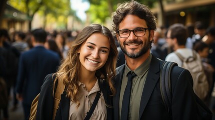 portrait of a couple in the city