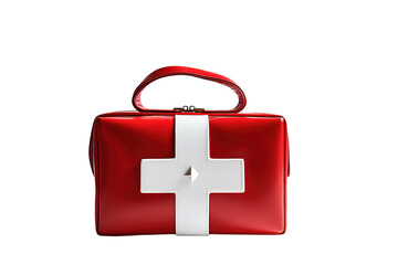 Obraz premium Modern First aid kit.3d render isolated on a Transparent background. Generative AI
