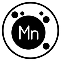 manganese glyph icon