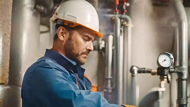 A plumber who repairs plumbing systems, sewers, and heating pipes. Generative AI