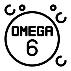 omega line icon - obrazy, fototapety, plakaty