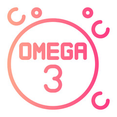 omega 3 gradient icon