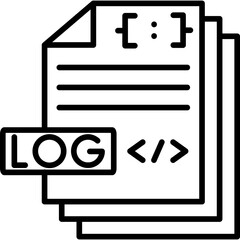 Log File Icon - obrazy, fototapety, plakaty