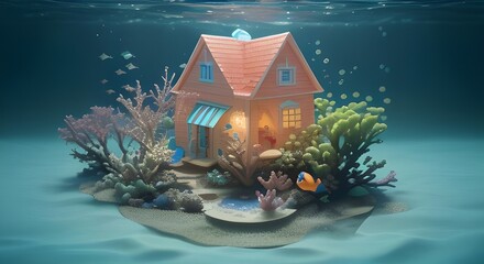 house under water