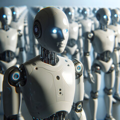 AI humanoid robots. Concept of technology in modern world.