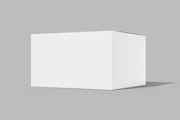 Realistic blank cardboard box product packaging isolated 3d rendering