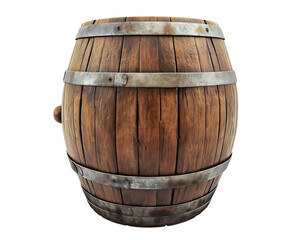 Obraz premium wooden barrel isolated on white