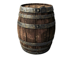 Obraz premium wooden barrel isolated on white
