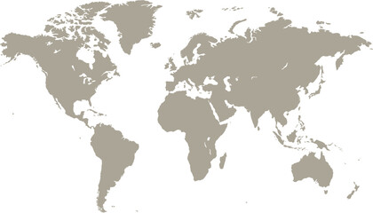 Fototapeta na wymiar World map. Color modern vector map. Silhouette map. 