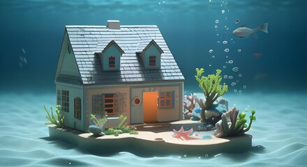 house in the sea