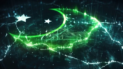Cartoon campaign illustration for Pakistan National Day celebration,AI generated.