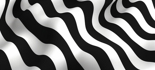 Black and white stripes abstract design background. Black and white stripes representing a complex curved surface.  - obrazy, fototapety, plakaty