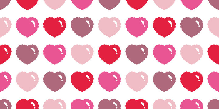 heart seamless pattern valentine fluffy cartoon vector retro gift wrapping paper doodle tile background repeat wallpaper illustration design isolated