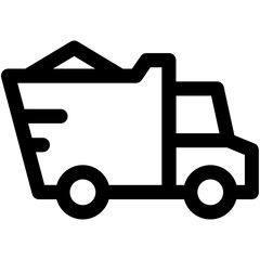 Dump Truck Vector Icon