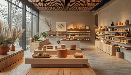 Artisanal Craftsmanship Display, a podium that celebrates the craftsmanship of artisanal products, 