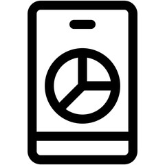 Mobile Graph Vector Icon