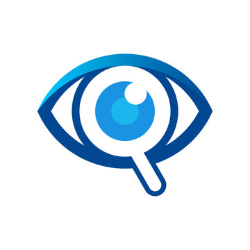 Eye finder technology logo vector icon template 