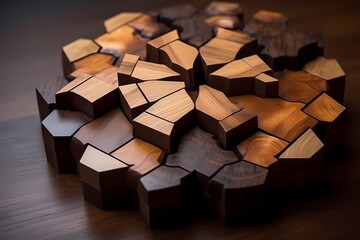 A beautifully crafted wooden puzzle, waiting to be solved and enjoyed.