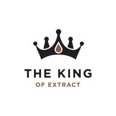 simple crown king queen with extract  Essential Oil Beauty Cosmetic Logo design