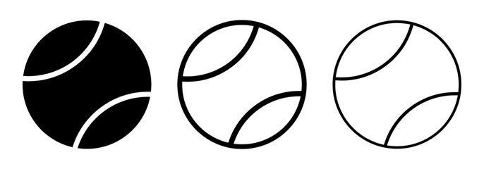 Tennis balls set icons, sports balls of tennis isolated – stock vector - obrazy, fototapety, plakaty