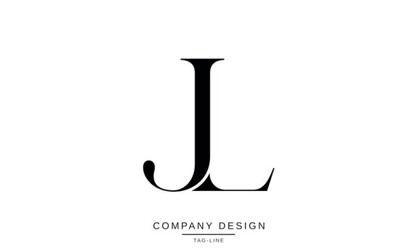 JL, LJ, Abstract Letters Logo Monogram