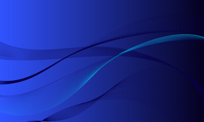 blue lines wave curves with gradient abstract background