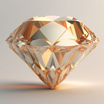 Beautiful gold diamond shape image white background