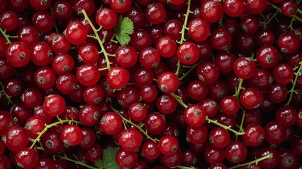 Close-up of a Cluster of Vibrant Red Berries in Nature