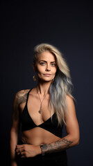 Portrait of stylish woman