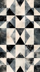Black and White Tile Pattern With Squares, Clean and Classic Flooring Design