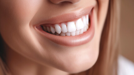 Sorriso de uma mulher com dentes perfeitos