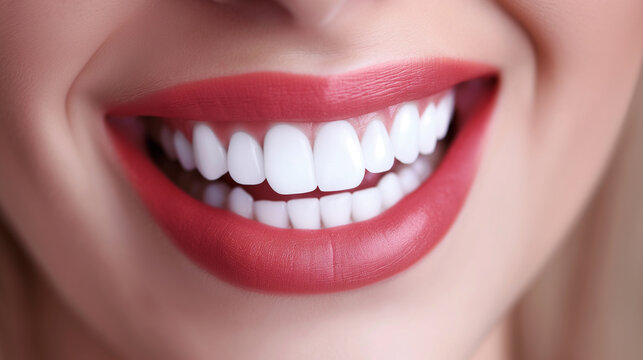 Sorriso de uma mulher com dentes perfeitos