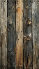 Obraz premium Close-up View of Wooden Fence With Nails