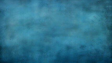 Fototapeta premium Blue background texture, old vintage textured paper or wallpaper with painted elegant solid blue color with dark black vignette border, generative ai