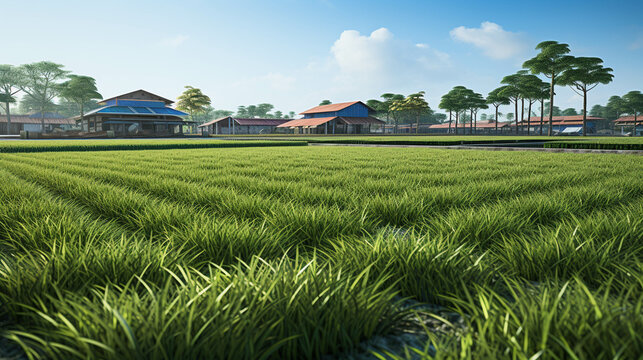 rice fields high definition photographic creative image